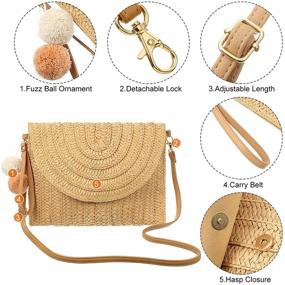 img 2 attached to 👛 Handmade Envelope Women's Shoulder Clutch Crossbody Bag with Wallet