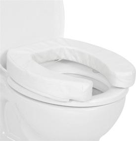 img 4 attached to 🚽 Vive Toilet Seat Cushion (2" Foam Cushion) - Hygienic Soft Padded Bathroom Attachment - Elongated, Standard Size - Comfort & Support Donut for Handicap, Adults, Coccyx Pain Relief