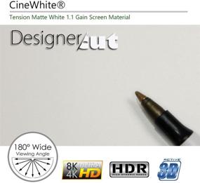 img 3 attached to 🎥 Elite Screens Designer Cut Series: 135-inch 16:9, 8K 4K Ultra HD Matte White DIY Raw Projector Screen Material with Black Backing - US Based Company, 2-Year Warranty