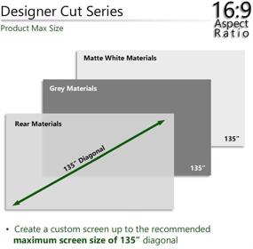 img 1 attached to 🎥 Elite Screens Designer Cut Series: 135-inch 16:9, 8K 4K Ultra HD Matte White DIY Raw Projector Screen Material with Black Backing - US Based Company, 2-Year Warranty