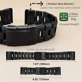 img 3 attached to Титановый браслет Abanen из нержавеющей стали с сапфировым стеклом