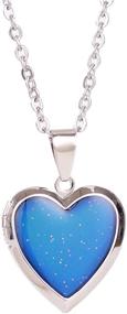 img 1 attached to Changing Heart Shaped Openable Necklace Adjustable