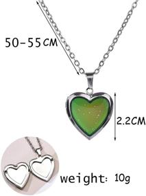 img 3 attached to Changing Heart Shaped Openable Necklace Adjustable