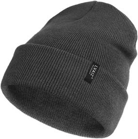 img 3 attached to 🧣 Warm and Fashionable Unisex Winter Acrylic Knit Beanie - Ribbed Watch Hat for Men and Women