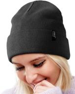 🧣 warm and fashionable unisex winter acrylic knit beanie - ribbed watch hat for men and women logo