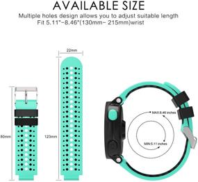 img 2 attached to 🏃 YSSNH Silicone Band: Lightweight & Waterproof Strap Replacement for Garmin Forerunner 235/220/230/620/630