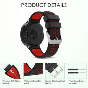 img 3 attached to 🏃 YSSNH Silicone Band: Lightweight & Waterproof Strap Replacement for Garmin Forerunner 235/220/230/620/630