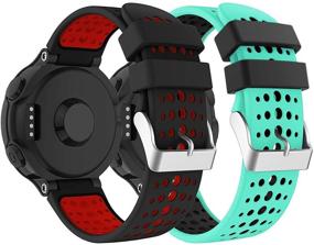 img 4 attached to 🏃 YSSNH Silicone Band: Lightweight & Waterproof Strap Replacement for Garmin Forerunner 235/220/230/620/630
