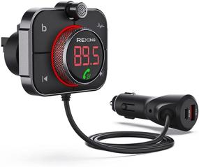 img 4 attached to Rexing FMT2 FM Transmitter Car Charger: Bluetooth 5.0, MicroSD, USB & Type C, Quick Charge 3.0, Enhanced Bass Music Player, Hands-Free Calling with Siri & Google Assistant