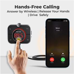 img 2 attached to Rexing FMT2 FM Transmitter Car Charger: Bluetooth 5.0, MicroSD, USB & Type C, Quick Charge 3.0, Enhanced Bass Music Player, Hands-Free Calling with Siri & Google Assistant