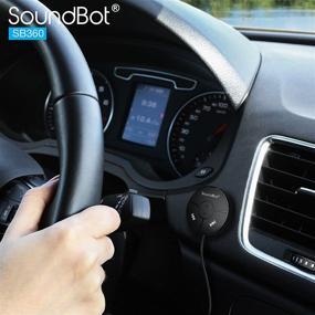 img 3 attached to 🚗 SoundBot SB360 Bluetooth 4.0 Car Kit: Hands-Free Talking, Music Streaming, USB Charger, Magnetic Mounts & Aux Cable Included