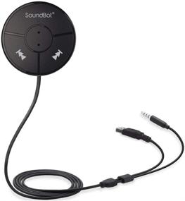 img 4 attached to 🚗 SoundBot SB360 Bluetooth 4.0 Car Kit: Hands-Free Talking, Music Streaming, USB Charger, Magnetic Mounts & Aux Cable Included