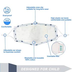 img 1 attached to 🌟 REACH STAR 12 or 6 Pack Reusable Washable Adjustable Face Masks with 3 Layer Safety Face Covering for Women and Children