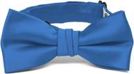 enhance your style with tiemart's boys dusty blue premium bow tie accessories logo