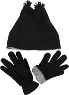 🧤 stay cozy with nice caps double layered gloves: boys' essential accessories logo