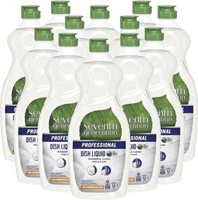 img 4 attached to 🌿 Seventh Generation Professional Dish Liquid: Free & Clear, Unscented, Hypoallergenic - Ideal for Sensitive Skin (12-Pack, 25 fl oz)