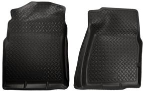 img 1 attached to 🚗 Husky Liners 2007-2013 Chevrolet Silverado/GMC Sierra 1500 Standard Cab, 2007-2014 Chevrolet Silverado/GMC Sierra 2500/3500 Standard Cab Classic Style Front Floor Mats in Black (31351)