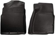 🚗 husky liners 2007-2013 chevrolet silverado/gmc sierra 1500 standard cab, 2007-2014 chevrolet silverado/gmc sierra 2500/3500 standard cab classic style front floor mats in black (31351) logo