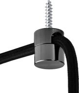 💡 polished black sturkit swag hook - 6 pack lamp hook for chandelier ceiling lights cable and hanging pendant lighting fixtures логотип