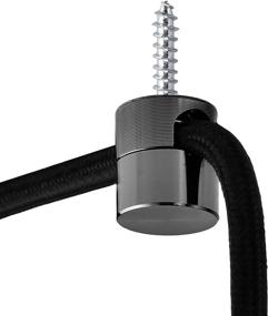 img 4 attached to 💡 Polished Black Sturkit Swag Hook - 6 Pack Lamp Hook for Chandelier Ceiling Lights Cable and Hanging Pendant Lighting Fixtures