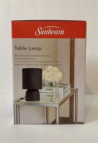 img 2 attached to 💡 Sunbeam Modern Table Lamp: Energy Star Black with Stylish Metal Base and Black Fabric Shade