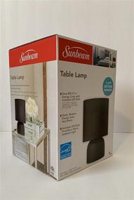 img 1 attached to 💡 Sunbeam Modern Table Lamp: Energy Star Black with Stylish Metal Base and Black Fabric Shade