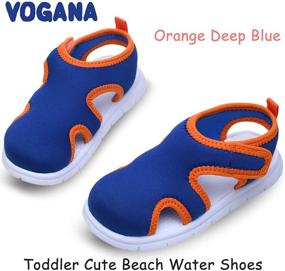 img 2 attached to 👟 Vogana Милые детские водные туфли для малышей: антискользящие, быстросохнущие, регулируемый передний ремешок.