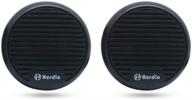 🔊 herdio 3-inch marine boat bluetooth speakers: powerful 140w stereo for motorcycles, hot tubs, and more (black) logo