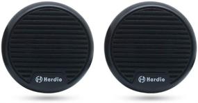 img 4 attached to 🔊 Herdio 3-inch Marine Boat Bluetooth Speakers: Powerful 140W Stereo for Motorcycles, Hot tubs, and More (Black)