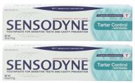 🦷 sensodyne maximum strength toothpaste for sensitive teeth and cavity prevention, with tartar control plus whitening - 4-ounce tubes (pack of 2) logo
