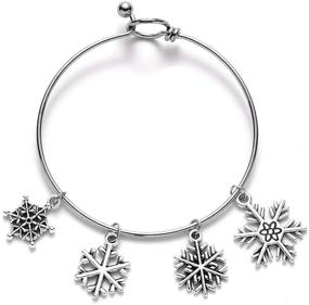 img 2 attached to Airssory Christmas Snowflake Pendants Keychain