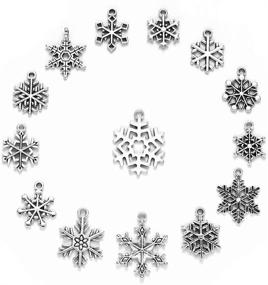 img 4 attached to Airssory Christmas Snowflake Pendants Keychain