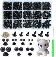 462pcs black plastic safety eyes and noses with washers for crafts: enhance safety and detail in your stuffed crochet projects logo