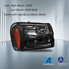 img 3 attached to Chevy Trailblazer Headlight Assembly: Driver 🚗 & Passenger Side - Top Quality and Compatibility!