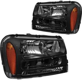 img 4 attached to Chevy Trailblazer Headlight Assembly: Driver 🚗 & Passenger Side - Top Quality and Compatibility!