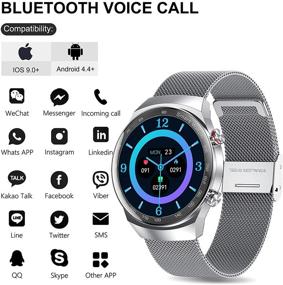 img 2 attached to 📱 Suinsist SmartWatch 2021: Звонки, трекер фитнеса, монитор сна, трекер активности – педометр с сенсорным HD экраном, защищенный стандартом IP67 от воды.