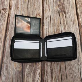 img 1 attached to Premium Leather Men's Accessories: Around Bifold Wallet