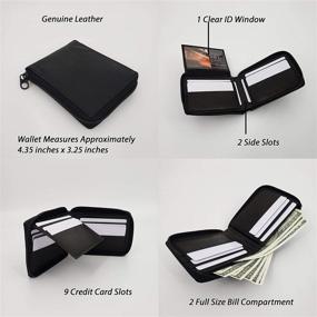 img 3 attached to Premium Leather Men's Accessories: Around Bifold Wallet