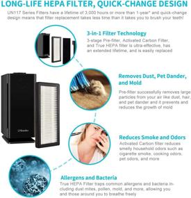 img 3 attached to Translate into Russian this product title: "🌬️ UNbeaten Air Purifiers Filter UN117: Eliminate Allergies, Pets Dander, Smoke, Dust, and Mold with True HEPA Filter" 🌬️ UNbeaten фильтр очистителей воздуха UN117: истинным фильтром HEPA устраняет аллергии, шерсть домашних питомцев, дым, пыль и плесень.