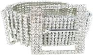 shimmering crystal rhinestone waistband: 💎 a must-have sparkling accessory for women's wardrobe logo