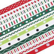 🎀 xmas ribbon - 24 yards of 0.4" grosgrain ribbons, polyester ribbons for gift wrapping, crafts, decoration, holiday logo