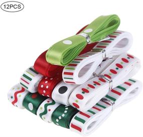 img 3 attached to 🎀 Xmas Ribbon - 24 Yards of 0.4" Grosgrain Ribbons, Polyester Ribbons for Gift Wrapping, Crafts, Decoration, Holiday