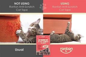 img 3 attached to Ronton Cat Scratch Deterrent Tape: Transparent Double Sided Training Tape for Cats - Pet & Kid Safe Furniture Protector (5 Sheets)