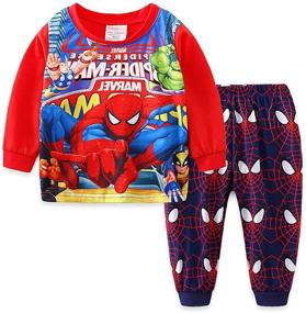 img 4 attached to 🕷️ Spiderman Pajamas for Boys - Shanleaf Cat Sleepwears with Superhero Design