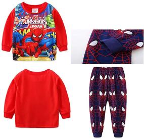 img 3 attached to 🕷️ Spiderman Pajamas for Boys - Shanleaf Cat Sleepwears with Superhero Design