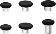 🎮 xbox one elite series 2 controller thumbstick upgrade: 6-in-1 metal magnetic joystick grips - black logo