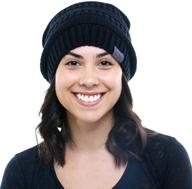 🧣 warm and stylish women's winter hat - slouchy beanie with satin lining logo