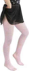 img 2 attached to 👧 Classic Fine Weave Fishnet Nylon Pantyhose Tights for Girls by ToBeInStyle