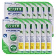 🧵 travel-sized mint butlerweave dental floss by gum - pack of 12, 2 count: product review and benefits logo
