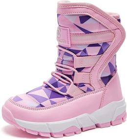 img 4 attached to 👟 Stay Warm and Dry with BODATU Girls' and Boys' Outdoor Waterproof Winter Shoes